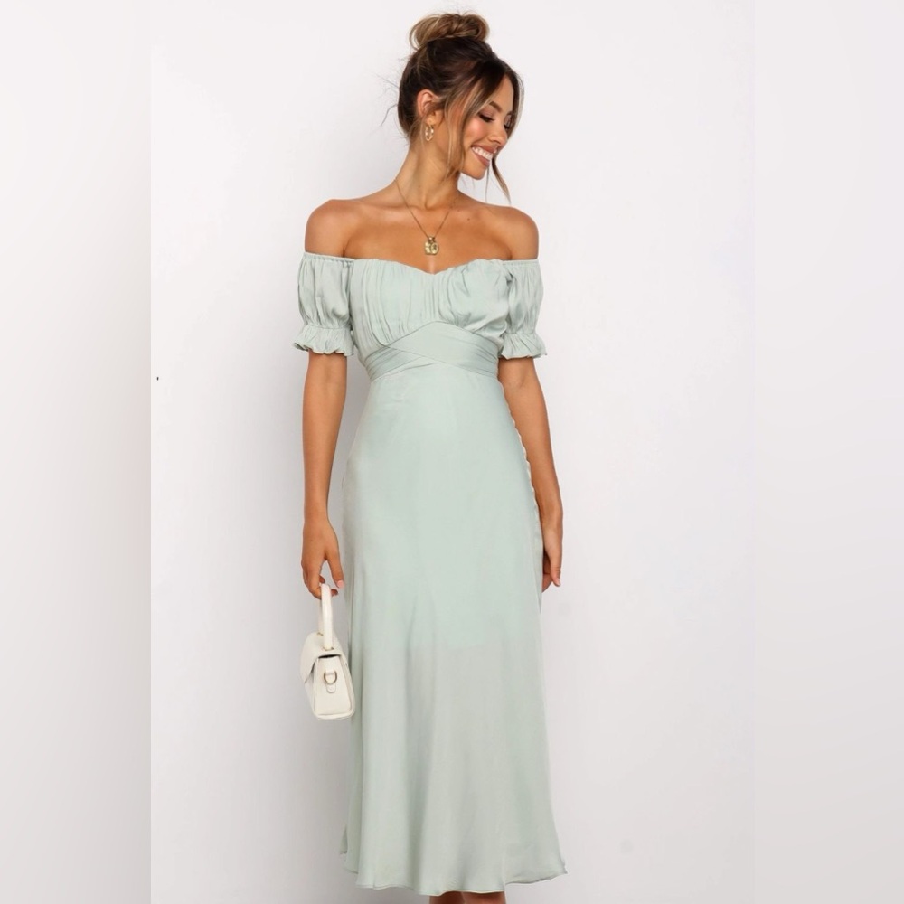 Petal and Pup MICKENNA SWEETHEART
FRILL MIDI DRESS green size 4